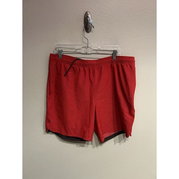 Rhone Athletic Shorts Perforated Red Men's Large Drawstring Pockets - Picture 1 of 9